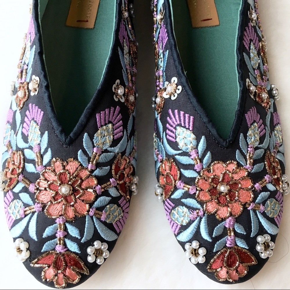Anthro Detailed Slipper Shoes - Picture 4 of 6